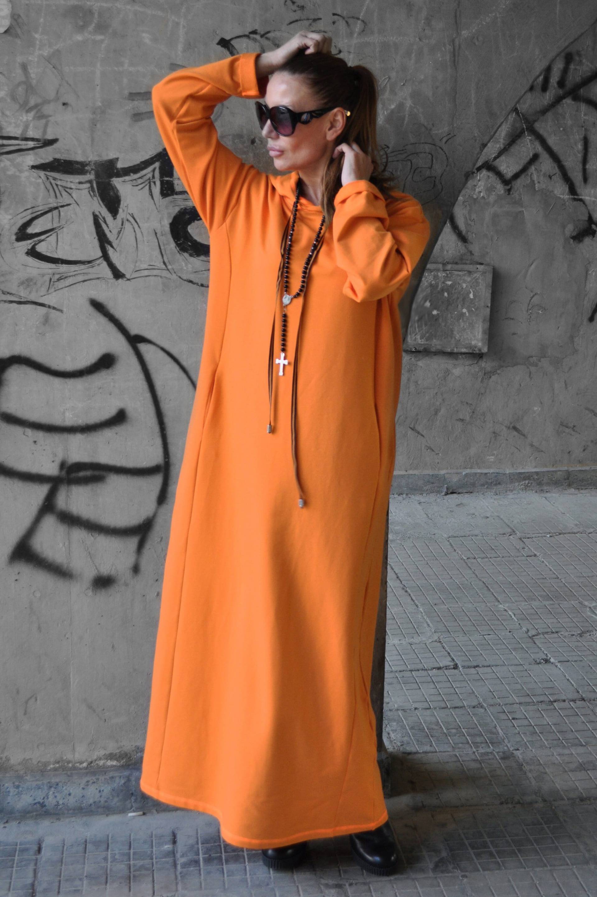 Plus Size Maxi Damenkleid, Abaya Kleid, Hijab Gestepptes Baumwollkleid Mit Kapuze, Langes Frauenkleid, Daywear Kaftan Iren - Dr0088W2 von EUGfashion