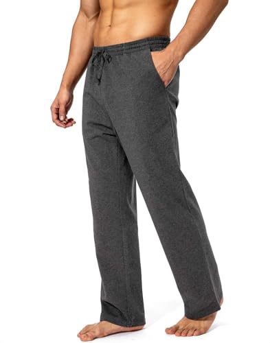 EUHOM Jogginghose Herren Baumwolle Trainingshose Lang Sweathose Atmungsaktiv Freizeithose Sporthose Yogahose Leichte Fitness Hose mit Taschen (Dunkelgrau, L) von EUHOM