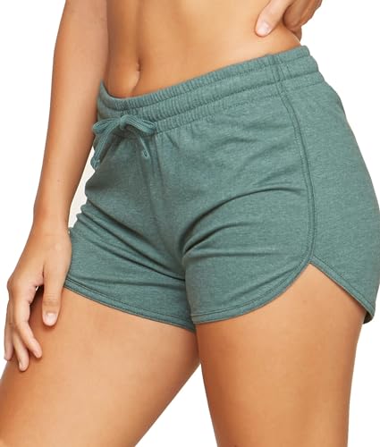 EUHOM Shorts Damen Sommer Kurze Hose Sporthose Jogginghose Baumwolle Gym Sport Shorts Sommerhose Leichte Sweatshorts für Yoga Running Fitness (Grün, L) von EUHOM