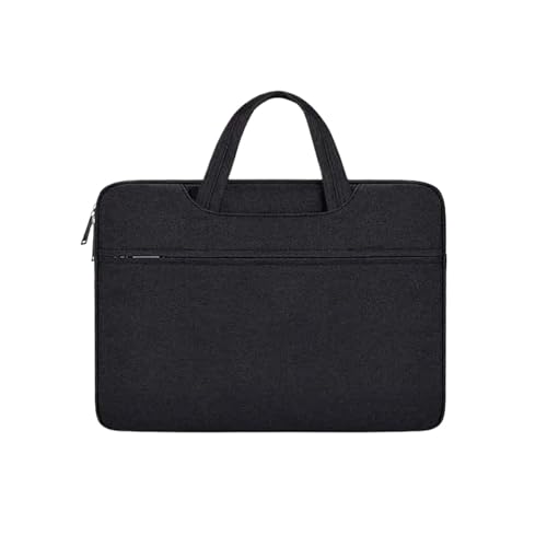 EUIYCBA Doppelfach Laptoptasche für 13,3-16 Zoll Notebooks - wasserdichte & stoßfeste Schutzhülle - Stilvolle Business Reise Handtasche für Damen & Herren, Schwarz , 12.5inch(32x24x2cm) von EUIYCBA
