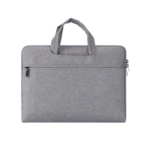 EUIYCBA Doppelfach Laptoptasche für 13,3-16 Zoll Notebooks - wasserdichte & stoßfeste Schutzhülle - Stilvolle Business Reise Handtasche für Damen & Herren, hellgrau, 13-13.6inch(35x24x2) von EUIYCBA