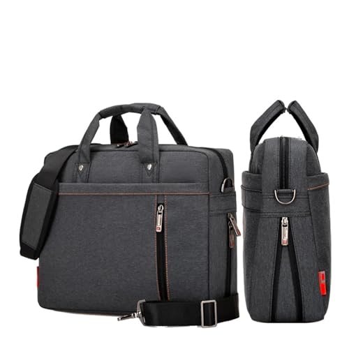 EUIYCBA Stoßfeste und wasserdichte Laptoptasche für 13-17,3 Zoll Notebooks - Leichte strapazierfähige Messenger Case - Anti-Diebstahl Crossbody Arbeitstasche für Männer & Frauen, Schwarz , 15-inch von EUIYCBA