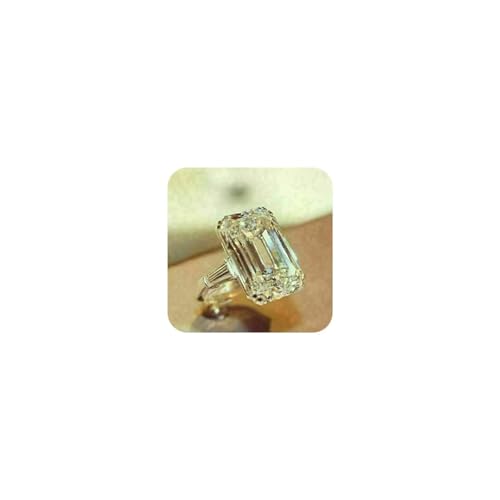 Ring mit geometrischem quadratischem Design – Moderner, minimalistischer vierseitiger Ring für Damen und Herren von EUJHRTM