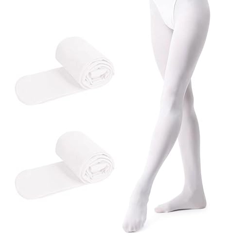 EULANT 2 Pairs Ballett Strumpfhose Mädchen,Kinder Verdicken Tanzstrumpfhosen,Stretch Leggings mit Fuß,90 Den Opaque Strumpfhose fürs Ballett Gymnastik Tanz Sport Aerobic Yoga pilate von EULANT