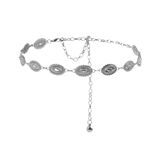 Bauchkette Silber Damen Schmuck – Verstellbare Bauchkette mit Mehrlagigem Design – Eleganter Taillenschmuck für Party, Hochzeit, Urlaub, Geschenkidee – Körperkette Silber Funkelnd von EULAPGOE