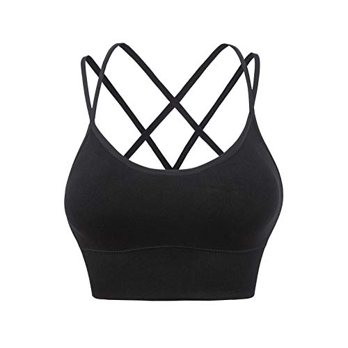 EULLA Damen Reggiseno Sportivo Donna Sport-BH, Nero, L von EULLA