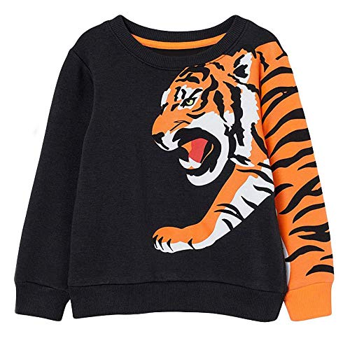 EULLA Jungen Modisches Langarm Sweatshirt, Tiger 1, 1-2 Jahre von EULLA