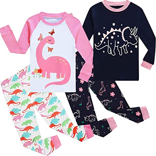 EULLA Mädchen Pajama Set, Dinosaurier, 116 von EULLA