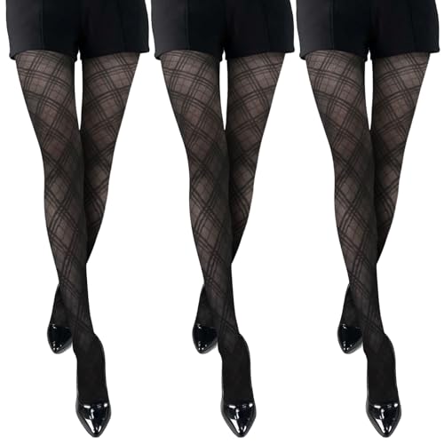 EUPSIIU 3 Stücke Strumpfhose Damen Strumpfhose, Matt Deluxe Blickdichte Strumpfhose, Gefütterte Strumpfhose, Shaping-Strumpfhose, Feinstrumpfhose Strümpfe, Komfortbund von EUPSIIU