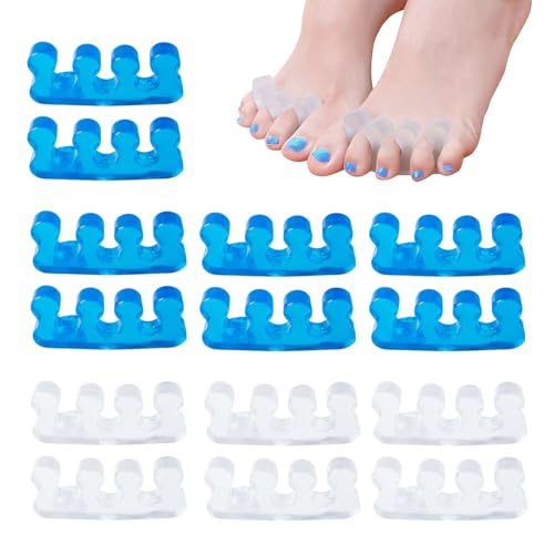 EUPSIIU 7 Stück Zehentrenner Pediküre, Toe Separator, Wiederholbare Waschbare Zehennagelteiler, Nagellack Zehentrenner für Damen und Herren zum Auftragen von Nagellack (Blau, Weiß） (Blau, Weiß) von EUPSIIU