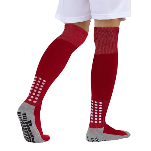 EUPSIIU Fußballsocken für Herren Damen Fußballsocken Kniehohe Griffsocken Sportsocken Fussball Anti Rutsch Grip Socken Sport Grip Socken für Fussball Basketball Sport Laufsocken von EUPSIIU