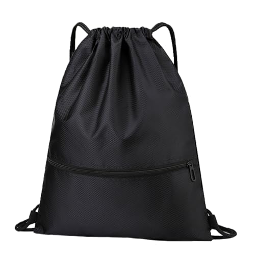 EUPSIIU Wasserdicht Sportbeutel Hipster Gym Bag,Turnbeutel mit Reißverschluß Wasserdicht Sportbeutel Verstellbar Tunnelzug Rucksack,Rucksackb Mit Verstellbar Tunnelzug Gymsack (groß) von EUPSIIU