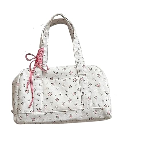 Blumen Handtasche Einfache Reisetasche aus Segeltuch mit Blumenmuster, große Kapazität, Schultertasche, Tragetasche for Damen(Style2) von EURDFHY