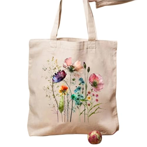 EURDFHY Blumen Handtasche Bouquet Handtasche Vintage Floral Damen Schultertasche Große Kapazität Canvas Damentasche EURDFHY Blumen Handtasche Bouquet Handtasche Vintage Floral Damen Schultertasche Große Kapazität Canvas Damentasche von EURDFHY