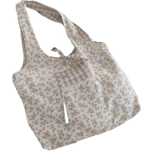 EURDFHY Blumen Handtasche Sommerliche Umhängetasche aus Segeltuch mit Blumenmuster, leicht, for den Weg zur Arbeit, große Kapazität, Stofftasche EURDFHY Blumen Handtasche Sommerliche Umhängetasche aus Segeltuch mit Blumenmuster, leicht, for den Weg zur Arbeit, große Kapazität, Stofftasche von EURDFHY