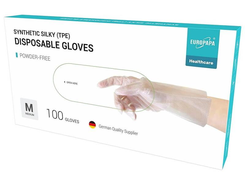 EUROPAPA Einweghandschuhe 100, 200, 300, 450 Stk Vorteilspack TPE Einweghandschuhe in Box Einmalhandschuhe latexfrei Gummihandschuhe puderfrei Handschuhe von EUROPAPA