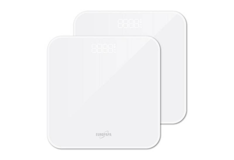 EUROPAPA Körper-Analyse-Waage Personenwaage mit übersichtlichem LED-Display und Step-On, EUROPAPA Körperfettwaagen-Serie, 2-tlg., 180 kg / 400 Pfund, Digitale Waage für Gewicht und BMI von EUROPAPA