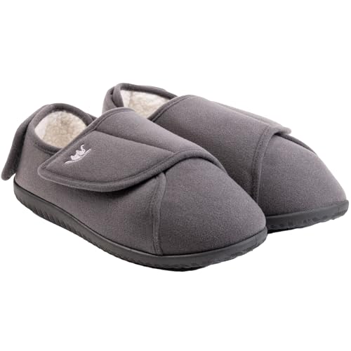 EUROPEAN SOFTEST Damen Diabetiker-Hausschuhe, breit, extra breit, 80-D, Memory-Schaum, mit verstellbarem Verschluss, rutschfeste Sohle, warmes Plüsch-Fleece, Arthritis, Ödeme, geschwollene EUROPEAN SOFTEST Damen Diabetiker-Hausschuhe, breit, extra breit, 80-D, Memory-Schaum, mit verstellbarem Verschluss, rutschfeste Sohle, warmes Plüsch-Fleece, Arthritis, Ödeme, geschwollene von EUROPEAN SOFTEST