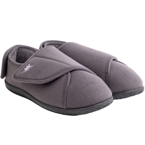 EUROPEAN SOFTEST Damen Diabetiker-Hausschuhe, breit, extra breit, 80-D, Memory-Schaum, mit verstellbarem Verschluss, rutschfeste Sohle, warmes Plüsch-Fleece, Arthritis, Ödeme, geschwollene EUROPEAN SOFTEST Damen Diabetiker-Hausschuhe, breit, extra breit, 80-D, Memory-Schaum, mit verstellbarem Verschluss, rutschfeste Sohle, warmes Plüsch-Fleece, Arthritis, Ödeme, geschwollene von EUROPEAN SOFTEST
