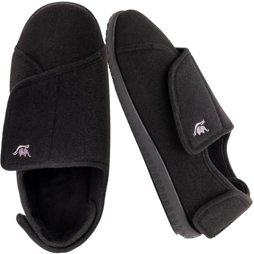 EUROPEAN SOFTEST Herren-Hausschuhe aus Memory-Schaum mit verstellbarem Verschluss, extra breit, bequem, warm, Plüsch-Fleece, Arthritis, Ödeme, geschwollene Diabetiker, Hausschuhe, maschinenwaschbar EUROPEAN SOFTEST Herren-Hausschuhe aus Memory-Schaum mit verstellbarem Verschluss, extra breit, bequem, warm, Plüsch-Fleece, Arthritis, Ödeme, geschwollene Diabetiker, Hausschuhe, maschinenwaschbar von EUROPEAN SOFTEST