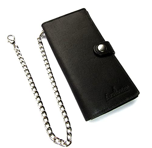 EuroRoutier Echtleder Geldbörse Groß Schwarz von EuroRoutier