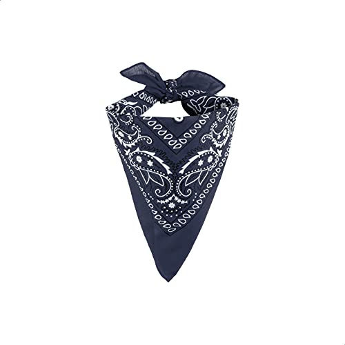 EUROXANTY marineblaues Bandana-Tuch | großes Bandana-Kopftuch | Bandana für Männer und Frauen | 100% Baumwolle Bandana mit Paisleymuster von EUROXANTY