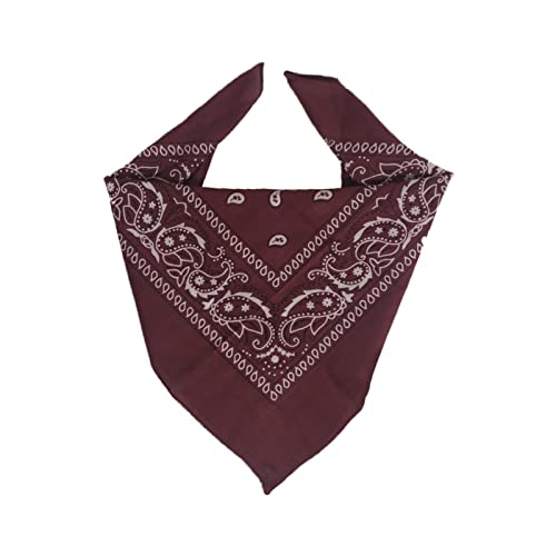 EUROXANTY weinrotes Bandana-Tuch | großes Bandana-Kopftuch | Bandana für Männer und Frauen | 100% Baumwolle Bandana mit Paisleymuster von EUROXANTY