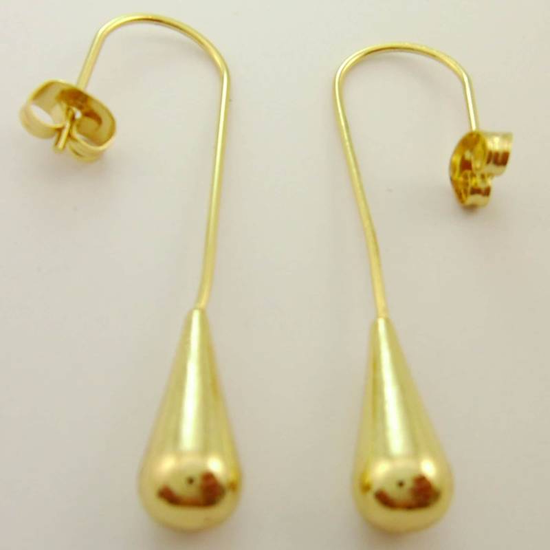 1 Pair Dainty Minimal Handmade Original 18K Gold Plated Water Drop Birar Earrings, For Your Everyday Style 0801-2029-1 von EUSUPPLIES