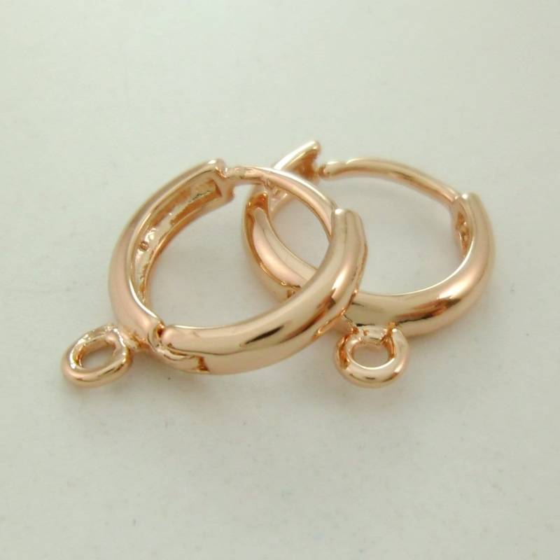 2Pcs Glänzend Zierliche Rose Gold Runde Reifen Ohrring Ohrclips Mit Loop Connector, Personalisierte Stile Charme Initialen Gegossen Messing 2Pcs Glänzend Zierliche Rose Gold Runde Reifen Ohrring Ohrclips Mit Loop Connector, Personalisierte Stile Charme Initialen Gegossen Messing von EUSUPPLIES