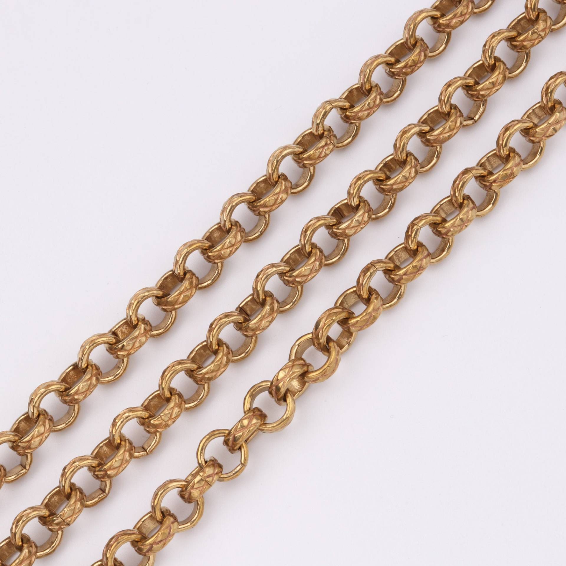 Benutzerdefinierte Handgefertigte 1 Meter Roh Messing 11, 2 Mm Chunky Bold Gehämmert Streifen Runde Rolo Link Kette Halskette, Mode Stilvolle Chic von EUSUPPLIES