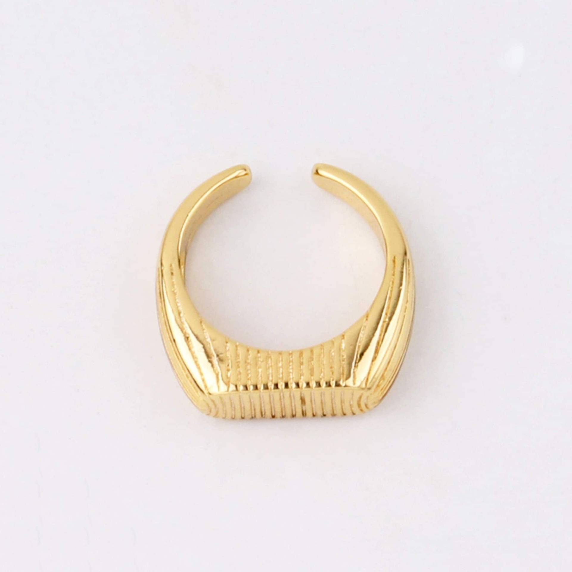 Custom Handmade 1Stk 18Kt Gold Filled Verstellbar Bogen Ring Basis Quadrat Personalisiert Stempel Blei Nickel Chromfrei 0106-2102-1 von EUSUPPLIES