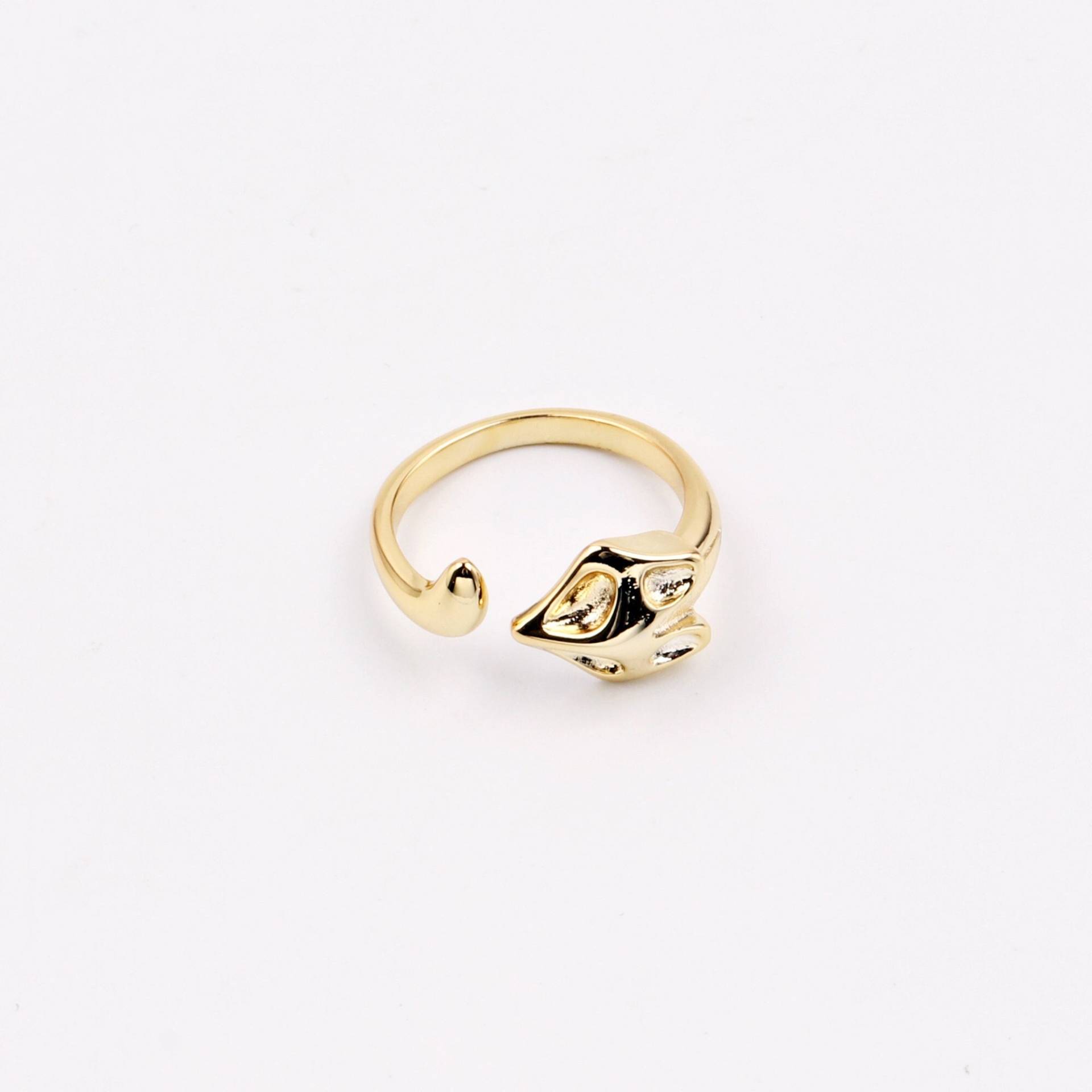 Custom Handmade 1Stk Zierliche 18Kt Gold Filled Geometrie Öffnung Haben Persönlichkeit Tiere Fuchs Ring Stylisch Chic Boutique Marken Geschenk Für von EUSUPPLIES