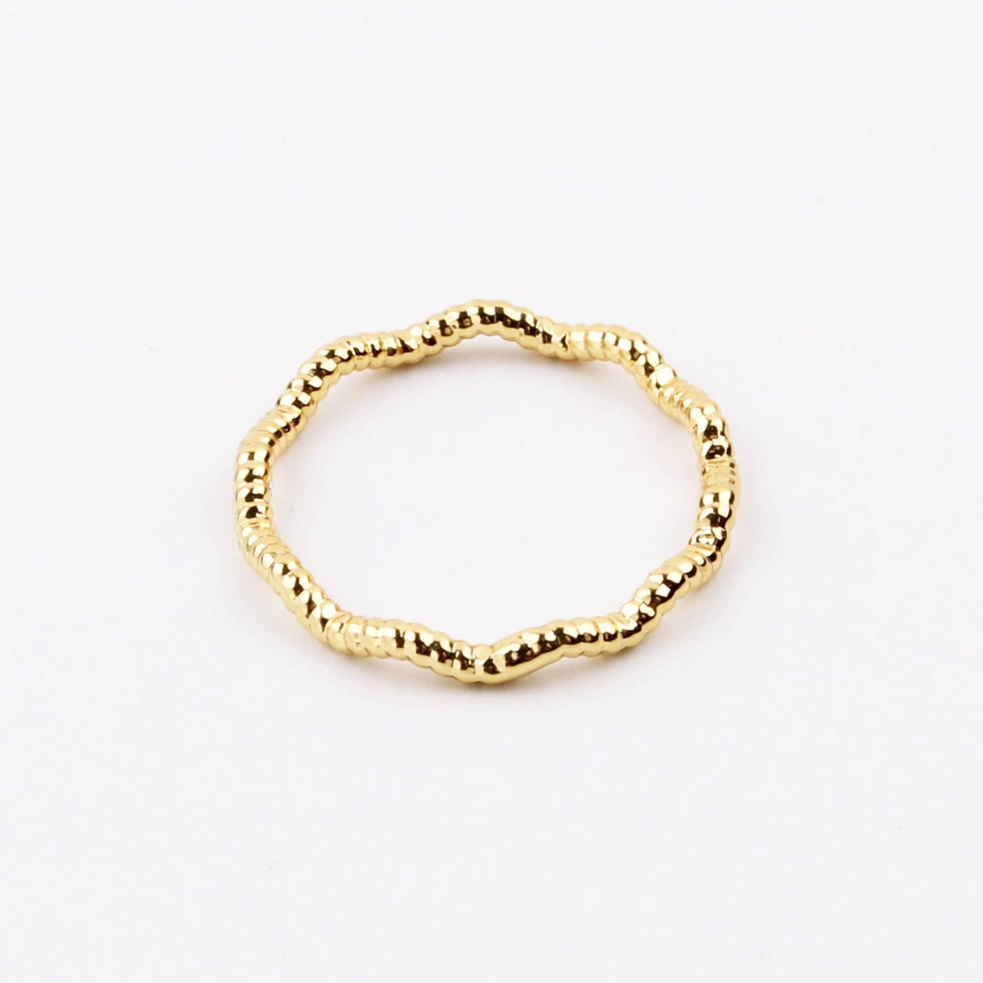 Custom Handmade 1stk Zierliche 20mm 18Kt Gold Filled Runde Wellen Minimal Mode Seil Ring Leichte Boutique Marken Geben Sie Geschenk von EUSUPPLIES