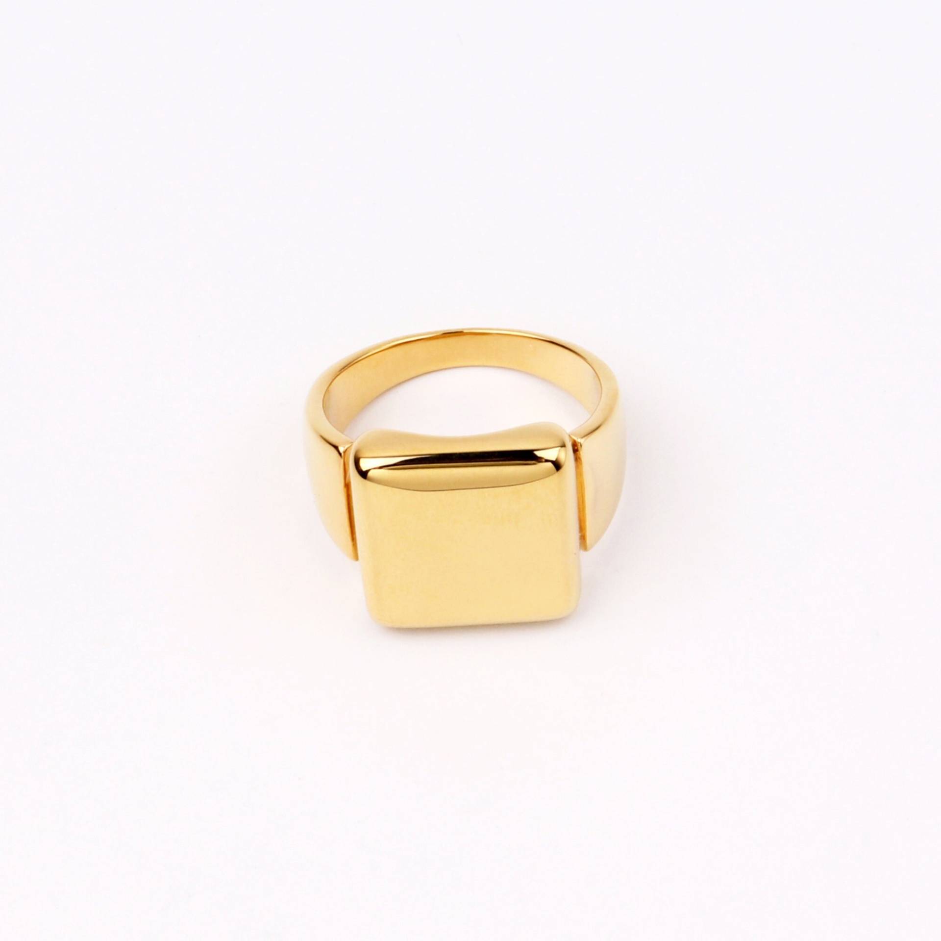 Einzigartige Custom Handmade 1stk Top Qualität 23Kt Usa Gold Filled Abgerundet Glänzend Minimal Zeitlos Verstellbar Signet Ring Boutique Brands von EUSUPPLIES