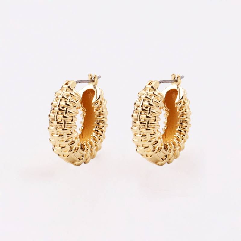 Handgemachte 1 Paar Zierliche 18Kt Gold Filled Rund Bold Chunky Leichte Web Hoop Ohrringe Minimal Simple Boutique Brands Factory von EUSUPPLIES