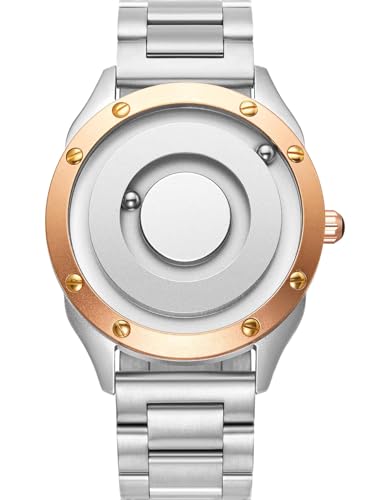 EUTOUR Uhren Herren Herrenuhr Magnet Uhr kein Glas Kugellager Quarz Armbanduhr von EUTOUR