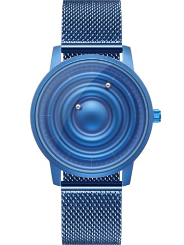 EUTOUR Herrenuhr Magnet Uhr Kugellager Uhren Quarz Armbanduhr mit Edelstahl Mesh Armband -40mm für Herren von EUTOUR