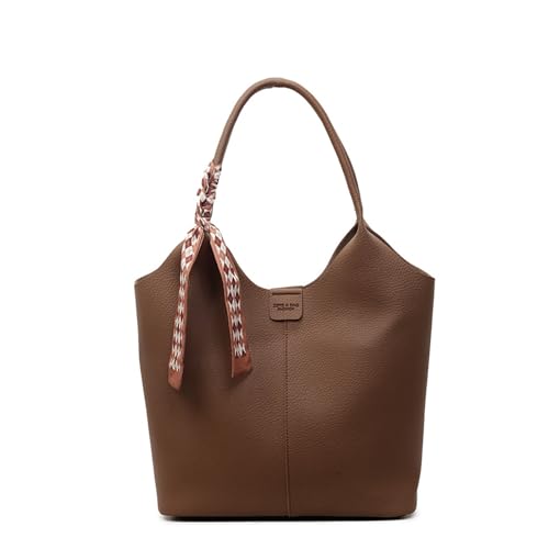 EUTYRG Modische Umhängetasche für Damen, PU-Leder, braun, stilvolle Schulterhandtasche von EUTYRG