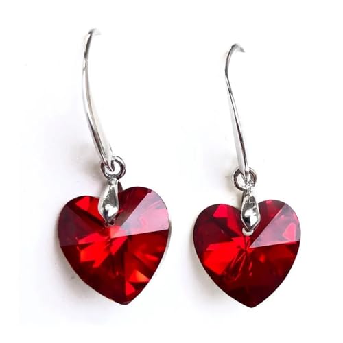 Charm mehrfarbige Kristallglas-Herzperlen Anhänger Halskette Ohrring, Einheitsgröße von EUVIYOOTW