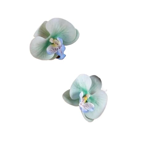 Modische Schmetterlings-Orchideen-Ohrstecker für Frauen, übertriebene große Blume, Temperament-Ohrringe, Hochzeitsschmuck, Einheitsgröße von EUVIYOOTW