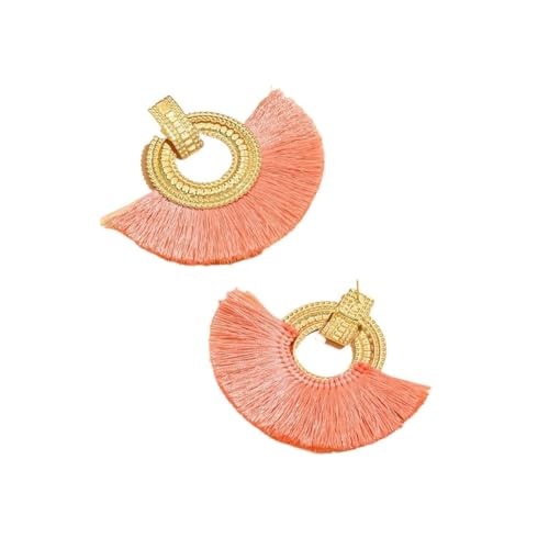 Modische böhmische Ohrringe für Frauen, große Quaste, baumelnde blaue Fransen, weibliche Ohrringe, Statement-Schmuck, Einheitsgröße von EUVIYOOTW