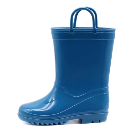 EUXTERPA Kinder Jungen Gummistiefel Wasserdichte Stiefel Jungen Mädchen Gummistiefel für 1-9 Jahre Größe 20-34 von EUXTERPA