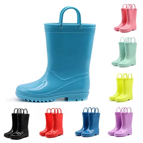 EUXTERPA Kinder Regenstiefel, Kinder Wellires Weilington Wasserdichte Strapazierfähige Schuhe Größe 2 Für 6-9 Jahre alt von EUXTERPA