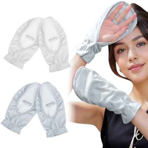 EUYKQNOI 2 Paar Sonnenschutz-UV-Handschuhe, fingerlose Handschuhe, Sonnenschutz, Fahrhandschuhe für Sommer, Outdoor, Radfahren, Radfahren von EUYKQNOI