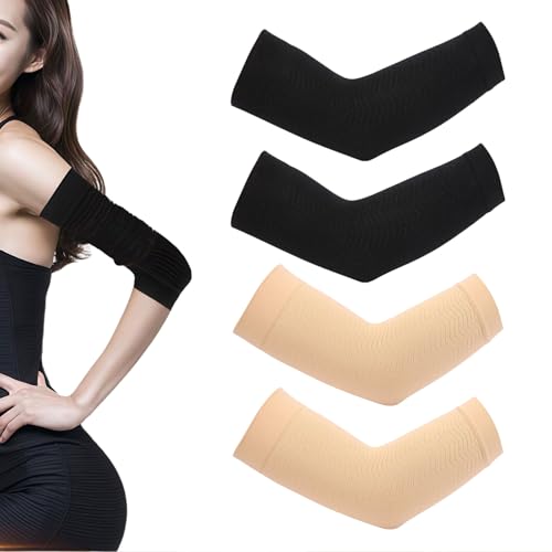 EUYKQNOI 2 Paare oberarm straffen oberarm bandage armstulpen damen sommer Kompression Arm Ärmel Lymphödem Armwärmer Former Armstulpen Armstrumpf Armmanschette Kompressionsmanschette für Ellbogen Sleev von EUYKQNOI
