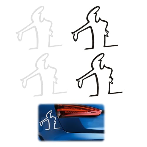 EUYKQNOI 4 Stück Auto Aufkleber Auto Lustige,lustige sticker Car Sticker Funny,Wütender Mann Kratzer Erinnerung Autoaufkleber,Glastüraufkleber,personalisierte kreative Aufkleber,Carto Comics Aufkleber von EUYKQNOI