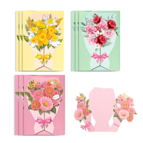 EUYKQNOI 9x Danke Karten mit Umschlag Dankeskarte Set mit Umschlägen, Grußkarten für Hochzeit Geburtstag Dankeschön Geschenke, Danke Karte für alle Anlässe perfekt zum Versenden von EUYKQNOI