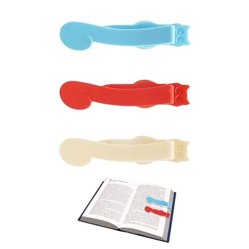 EUYKQNOI Automatisches Lesezeichen, Lesezeichen Personalisiert, Automatic Bookmark, Silikon Lesezeichen Kinder,Süßes Intelligentes Lesezeichen für Frauen Männer Leseliebhaber 3-Pack von EUYKQNOI