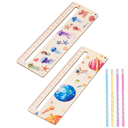 EUYKQNOI Lesehilfe Kinder 1 Klasse, Leselineal Grundschule, Personalisiertes Holz Lesezeichen 2er Set, Perfekt für Schulkinder zur Einschulung, Geschenkidee für Schulanfang und Schultüten Füllung von EUYKQNOI