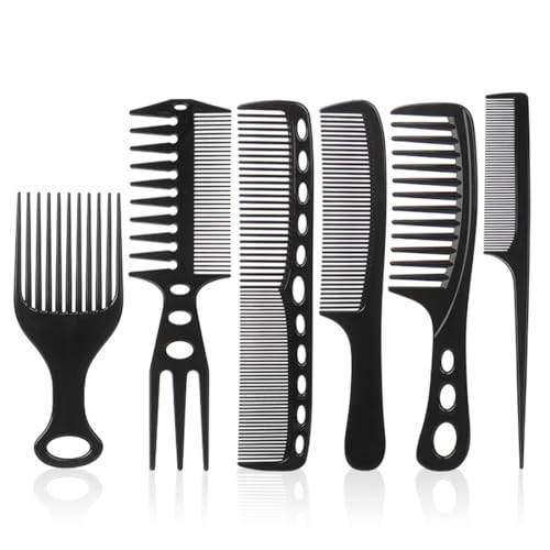 EUYKQNOI friseur set Styling Kamm Männer Set Professioneller Breite Zähne Slick Back Haarkamm Rat Tail Haarbürste Entwirrkamm Und Teasing Comb friseur kamm Für Herren Mann Friseure Haarstyling,6 PCS EUYKQNOI friseur set Styling Kamm Männer Set Professioneller Breite Zähne Slick Back Haarkamm Rat Tail Haarbürste Entwirrkamm Und Teasing Comb friseur kamm Für Herren Mann Friseure Haarstyling,6 PCS von EUYKQNOI